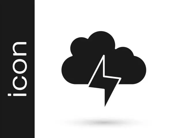ไอคอน Black Storm กแยกจากพ นหล ขาว ญญาณเมฆและฟ สภาพอากาศของพาย เวกเตอร — ภาพเวกเตอร์สต็อก