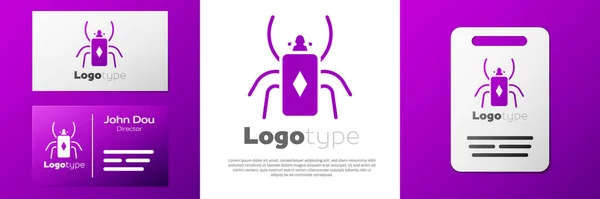 Logotype Beetle Bug Icon Isolated White Background Logo Design Template — Stock Vector