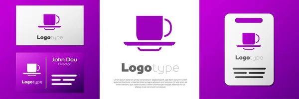 Logotyp Kaffeetasse Symbol Isoliert Auf Weißem Hintergrund Teetasse Vorhanden Heißes — Stockvektor