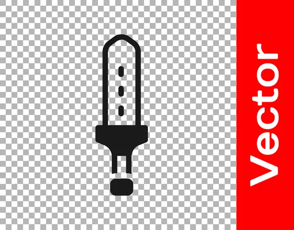 Mittelalterliches Schwarzes Schwert Symbol Isoliert Auf Transparentem Hintergrund Mittelalterliche Waffe — Stockvektor