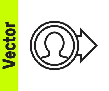 Siyah çizgi Beyaz arkaplanda izole hesap ekranı simgesi oluştur. Vektör.