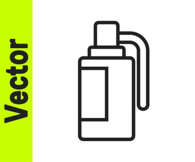 Siyah çizgili el bombası ikonu beyaz arka planda izole edildi. Bomba patlaması. Vektör.