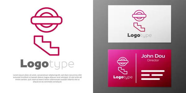 Logotyp Linii London Underground Ikona Izolowana Białym Tle Element Szablonu — Wektor stockowy