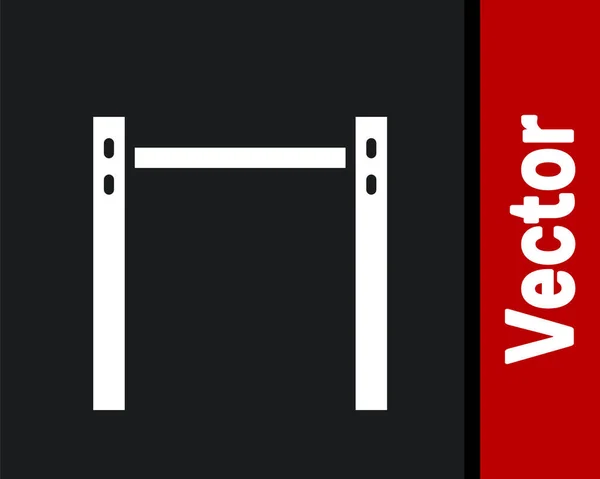 Белый Спорт Горизонтальная Полоса Значок Изолирован Черном Фоне Вектор — стоковый вектор