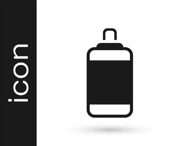 Icona Del Sacco Boxe Nero Isolato Sfondo Bianco Vettore — Vettoriale Stock