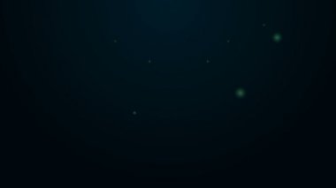 Parlayan neon hattı Eski batı salıncak salonu ikonu siyah arka planda izole edildi. 4K Video hareketli grafik canlandırması