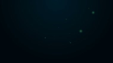 Parlayan neon hattı ilk yardım çantası simgesi siyah arkaplanda izole edildi. Haçlı sağlık kutusu. Acil durumlar için tıbbi ekipman. Sağlık sigortası konsepti. 4K Video hareketli grafik canlandırması