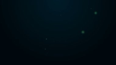 Parlayan neon hattı Alkol, siyah arka planda izole edilmiş rom şişesi ikonu. 4K Video hareketli grafik canlandırması