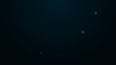 Parlayan neon çizgisi takvim simgesi siyah arkaplanda izole edildi. Olay hatırlatma sembolü. 4K Video hareketli grafik canlandırması