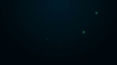 Parlayan neon hattı tamir ikonu siyah arkaplanda izole edildi. Asma kilit işareti. Güvenlik, güvenlik, koruma, gizlilik kavramı. 4K Video hareketli grafik canlandırması