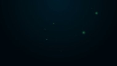 Siyah arkaplanda ev simgesi izole edilmiş parlak neon çizgi haritası işaretçisi. Ev konumu belirleyici sembol. 4K Video hareketli grafik canlandırması