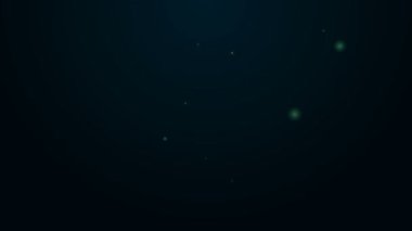 Şehir haritası yön bulma simgesinin parlayan neon hattı bilgileri siyah arkaplanda izole edildi. Mobil Uygulama Arayüzü tasarımı. Coğrafi konsept. 4K Video hareketli grafik canlandırması