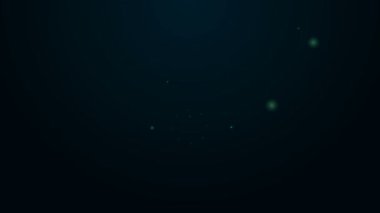 Parlayan neon hattı güvenli kilit simgesi siyah arkaplanda izole edildi. Kombinasyon asma kilit. Güvenlik, güvenlik, koruma, şifre, gizlilik. 4K Video hareketli grafik canlandırması