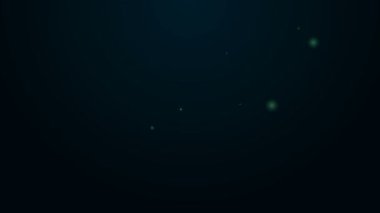 Siyah arkaplanda kilit simgesi olan parlak neon hat kredi kartı. Kilitli banka kartı. Güvenlik, güvenlik, koruma. Güvenli ödeme kavramı. 4K Video hareketli grafik canlandırması