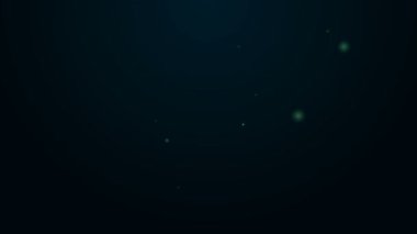 Parlayan neon hattı Veterinerlik Kliniği sembolü siyah arka planda izole edilmiş. Çapraz hastane işareti. Tarz sahibi bir köpek ya da kedi. Evcil hayvan ilk yardım işareti. 4K Video hareketli grafik canlandırması