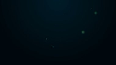 Parlayan neon çizgisi bandaj simgesi siyah arkaplanda izole edildi. Tıbbi alçı, yapıştırıcı bandaj, esnek kumaş bandajı. 4K Video hareketli grafik canlandırması