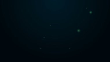 Parlayan neon hattı Proje taban simgesi siyah arkaplanda izole edildi. İş analizi ve planlama, danışmanlık, takım çalışması, proje yönetimi. Geliştiriciler. 4K Video hareketli grafik canlandırması