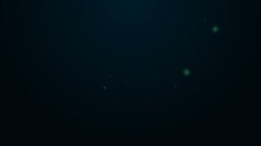 Parlayan neon hattı Proje taban simgesi siyah arkaplanda izole edildi. İş analizi ve planlama, danışmanlık, takım çalışması, proje yönetimi. 4K Video hareketli grafik canlandırması