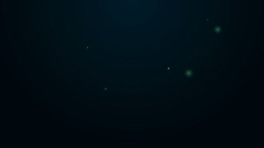 Parlayan neon çizgisi takvim simgesi siyah arkaplanda izole edildi. Olay hatırlatma sembolü. 4K Video hareketli grafik canlandırması