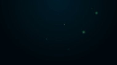 Siyah arkaplanda izole edilmiş kontrol listesi simgesiyle parlayan neon çizgi panosu. Kontrol listesi sembolü. Anket anketi ya da anket geri bildirim formu. 4K Video hareketli grafik canlandırması