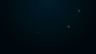 Parlayan neon hattı Sterling para ikonu siyah arka planda izole edildi. Pound GBP para birimi sembolü. 4K Video hareketli grafik canlandırması