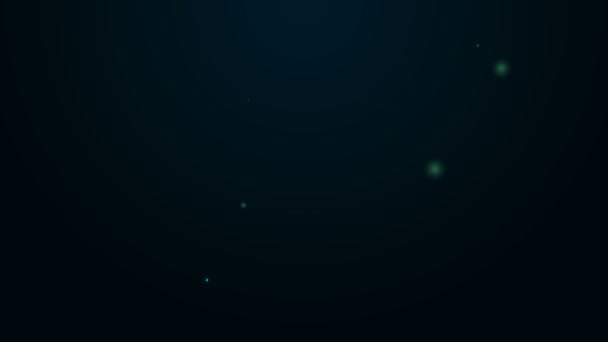 Linha de néon brilhante ícone Megafone isolado no fundo preto. Sinal de orador. Animação gráfica em movimento de vídeo 4K — Vídeo de Stock