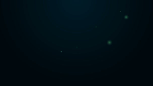 Linha de néon brilhante ícone de dados do jogo isolado no fundo preto. Jogo de casino. Animação gráfica em movimento de vídeo 4K — Vídeo de Stock