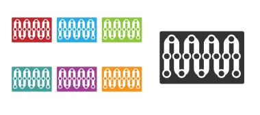 Siyah Tahta oyun simgesi beyaz arkaplanda izole edildi. Simgeleri renklendirin. Vektör.