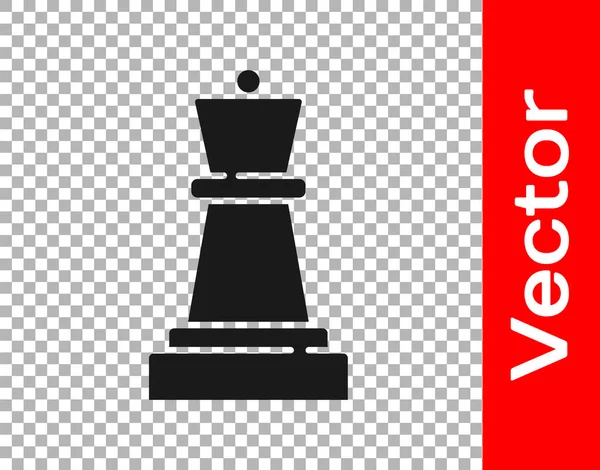 Black Chess Ikonen Isolerad Transparent Bakgrund Affärsstrategi Spel Förvaltning Finans — Stock vektor