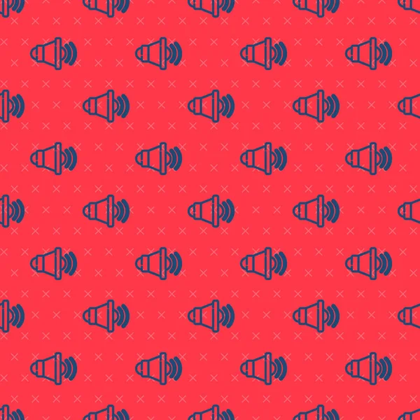 Синяя Линия Громкость Динамика Звуковой Звук Аудио Символ Медиаиконка Музыка — стоковый вектор