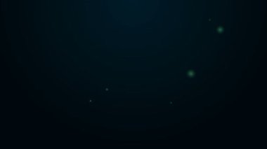 Siyah arkaplanda bitcoin simgesi olan parlayan neon hattı kredi kartı. Çevrimiçi ödeme. Nakit çekilmesi. Modern ödeme yöntemi. 4K Video hareketli grafik canlandırması