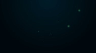 Parlayan neon hattı Kripto para birimi cüzdanı simgesi siyah arkaplanda izole edildi. Cüzdan ve bitcoin işareti. Maden konsepti. Para, ödeme, nakit, ödeme ikonu. 4K Video hareketli grafik canlandırması