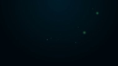 Parlayan neon hattı Moskova sembolü - Aziz Basils Katedrali, Rusya simgesi siyah arka planda izole edildi. 4K Video hareketli grafik canlandırması