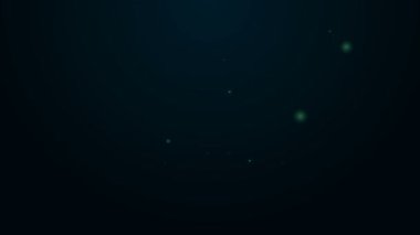 Parlayan neon hattı Lenin simgesi mozolesi siyah arkaplanda izole edildi. Rusya 'nın mimari eserleri, turistik yerler. Moskova 'daki Kızıl Meydan' da Kraliyet Kalesi. 4K Video hareketli grafik canlandırması