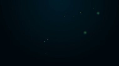 Parlayan neon hattı müzik aleti ayak bilekleri simgesi siyah arkaplanda izole edildi. 4K Video hareketli grafik canlandırması