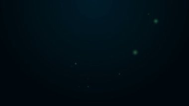 Parlayan neon hattı Valenki simgesi siyah arkaplanda izole edildi. Ulusal Rus kış ayakkabıları. Rusya 'da geleneksel sıcak çizmeler. 4K Video hareketli grafik canlandırması