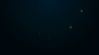 Parlayan neon hattı Smartwatch simgesi siyah arkaplanda izole edildi. 4K Video hareketli grafik canlandırması