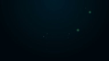 Parlayan neon hattı Maracas simgesi siyah arkaplanda izole edildi. Meksika müzik enstrümanı. 4K Video hareketli grafik canlandırması