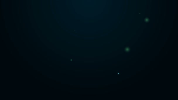 Świecąca neonowa ikona Ślimak odizolowana na czarnym tle. 4K Animacja graficzna ruchu wideo — Wideo stockowe