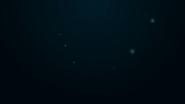 Parlayan neon hattı Web Analiz ve Geliştirme web sitesi istatistik simgesi siyah arkaplanda izole edildi. Analiz, yönetim, pazarlama, araştırma. 4K Video hareketli grafik canlandırması