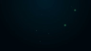 Parlayan neon hattı Para Çantası simgesi siyah arkaplanda izole edildi. Dolar ya da USD sembolü. Nakit bankacılık tabelası. 4K Video hareketli grafik canlandırması