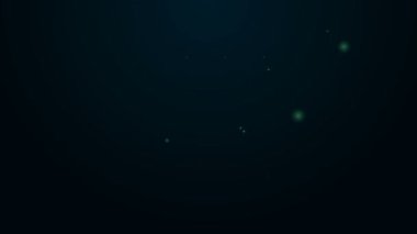 Parlayan neon çizgisi takvim uygunluk simgesi siyah arkaplanda izole edildi. Eğitim programı. 4K Video hareketli grafik canlandırması