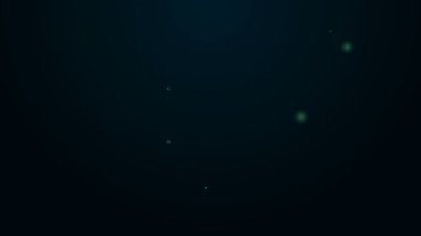 Parlayan neon hattı çevirme teknolojisi ayarları siyah arkaplanda izole edildi. Ses tuşu, ses kontrolü, analog regülatör. 4K Video hareketli grafik canlandırması