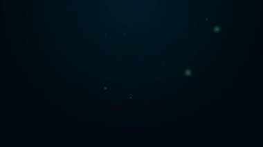 Siyah arkaplanda izole edilmiş yanıcı sıvılar için parlayan neon hattı kutusu. Yağ ya da biyoyakıt, patlayıcı kimyasallar, tehlikeli maddeler. 4K Video hareketli grafik canlandırması