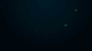 Parlayan neon hattı tuvalet sidiği ya da sidik ikonu siyah arka planda izole edilmiş. Erkekler tuvaletinde çiş. Tuvalet, tuvalet, tuvalet. 4K Video hareketli grafik canlandırması