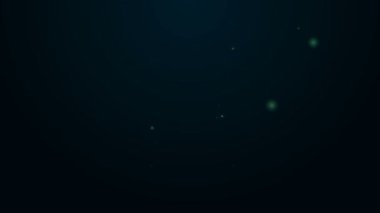 Parlayan neon hattı yıkama ikonu siyah arkaplanda izole edildi. Çamaşır makinesi simgesi. Çamaşır makinesi, çamaşır makinesi. Ev aletleri sembolü. 4K Video hareketli grafik canlandırması