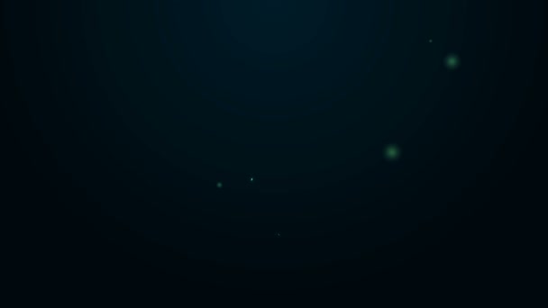Светящаяся неоновая линия Музыкальная нота в иконке речевого пузыря изолирована на черном фоне. Музыка и звуковая концепция. Видеографическая анимация 4K — стоковое видео