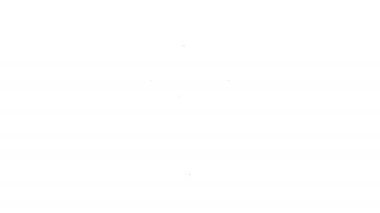 Siyah çizgi çekiç simgesi beyaz arkaplanda izole edildi. Tamir için bir araç. 4K Video hareketli grafik canlandırması