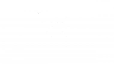 Siyah çizgi Bingo simgesi beyaz arkaplanda izole edildi. Amerikan tombala oyunu için piyango biletleri. 4K Video hareketli grafik canlandırması