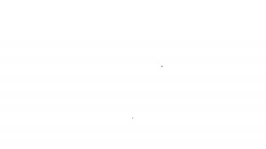 Siyah çizgi Checker oyun çipleri simgesi beyaz arkaplanda izole edildi. 4K Video hareketli grafik canlandırması